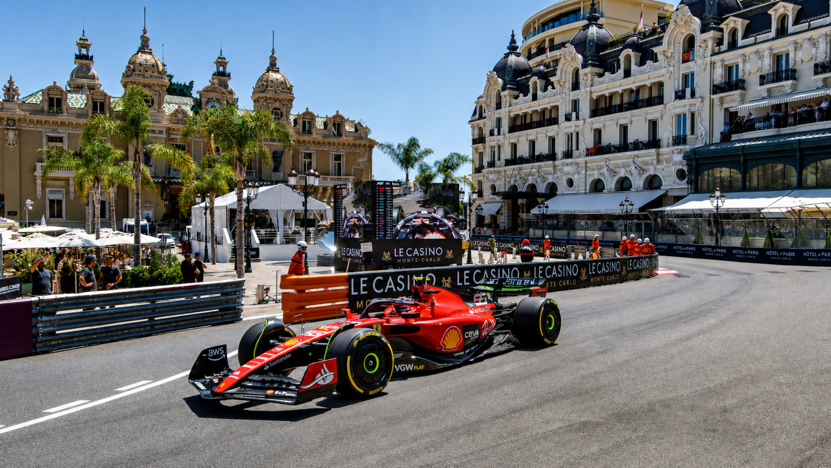 Grand Prix automobile sur la place du Casino à Monaco